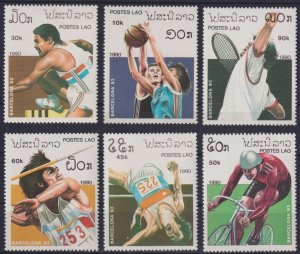 Laos 1990 MNH Stamps Scott 959-964 Sport Olympic Games Cycling Tennis