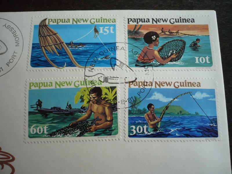 Postal History - Papua New Guinea - Scott# 545-548 - First Day Cover