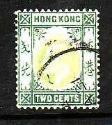 Hong Kong-Sc#87- id9-used 2c gray green-KEVII-1904-11-