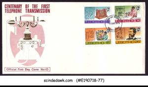 LESOTHO - 1976 CENTENARY OF THE 1st TELEPHONE TRANSMISSION 4V FDC