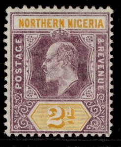 NORTHERN NIGERIA EDVII SG22a, 2d dull purple & yellow, LH MINT. Cat £19. CHALKY