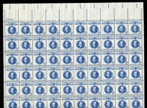1147 Thomas Masaryk Champions of Liberty Sheet of 70 4¢ Stamps MNH 1960 