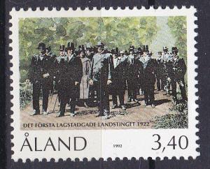 Finland-Aland Isls.  68 MNH 1992 Parliament Anniv.