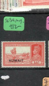 KUWAIT (P2301BB) KGVI ON INDIA  2A  RUNNER   SG 39   MOG 