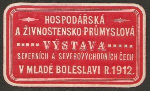 1912 Czechoslovakia Exhibition Embossed Cinderella Poster Seal Fine HR-