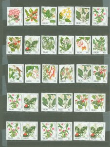 Palau #126-142  Single (Complete Set) (Flowers)