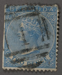 Bermuda #2 Used VG/Fine Wm CC(1) Barred Oval Cancel w/ Numeral 1 Perms Trimmed