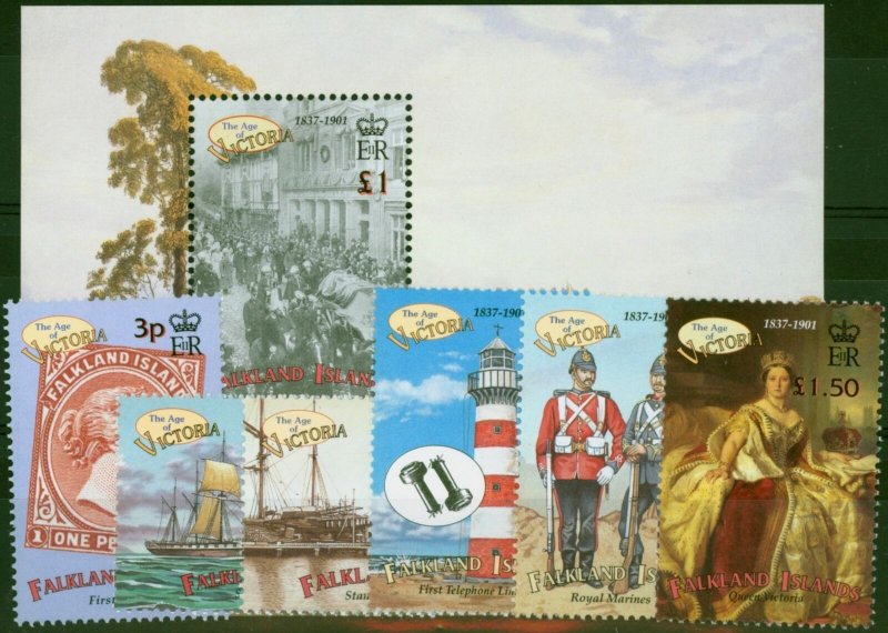 Falkland Islands 2001 Death Centenary Queen Victoria Set of 7 SG896-MS902 V.F...