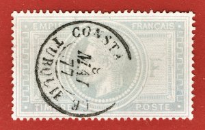 [sto514] FRANCE 1869 Scott#37 Yv#33 used in Constantinople Turkey cv:$1,100