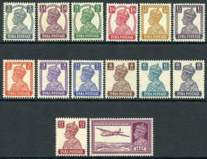 India SG265/77 1940 Set of 14 U/M