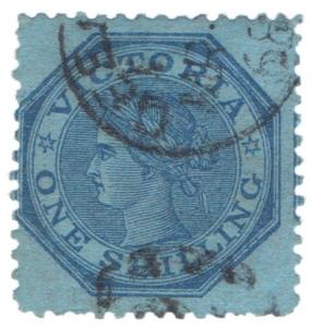 (I.B) Australia - Victoria Postal : 1/- Blue (SG 147)