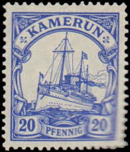 Cameroun #23, Incomplete Set, 1914, Ships, Hinged