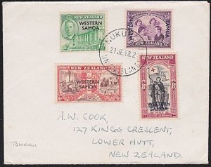 TOKELAU IS 1948 cover - last day of Samoa PO - used from NUKUNONO..........A7724