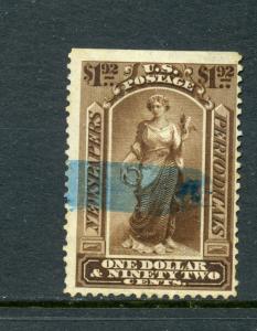 Scott #PR24 Newspaper Used Stamp w/ Blue Brush Cancel SCV $850 (Stock #PR24-5)