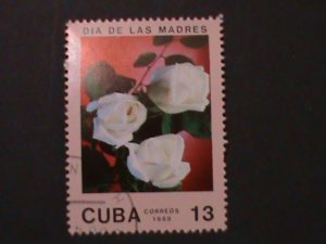 CUBA-1988-SC#3014 -ST.1017-CUBIAN MOTHER'S DAY CTO VF-LAST ONE-HARD TO FIND