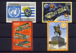 Uruguay 1975  American Bicentennial/Apollo Soyuz(4)Sc#C409/C412 MNH