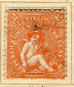 URUGUAY; 1904 early classic pictorial issue fine used 2c. value