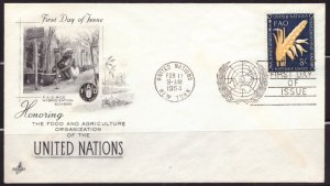 F2201   UNITED NATIONS   FDC # 24      UN Food & Agriculture Organization
