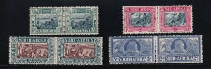 S. Africa Scott #B5 - B8 Pairs VF OG mint previously hinged cv $ 84 ! see pic !