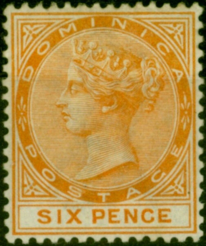 Dominica 1888 6d Orange SG25 Fine Mounted Mint