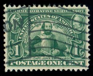 MOMEN: US STAMPS #328 USED PSE GRADED CERT XF-SUP 95 LOT #88129