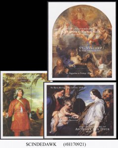ST. VINCENT GRENADINES 1999 PAINTINGS BY ANTHONY VAN DYCK - 3 SOUVENIR SHEET MNH