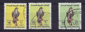 United Arab Emirates 1990 Falcons 10d - 50d sg295-7 very fine used cat £50