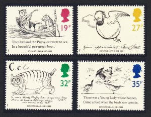 Great Britain Edward Lear 4v 1988 MNH SC#1226-1229 SG#1405-1408
