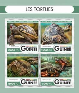 GUINEA 2016 SHEET TURTLES REPTILES