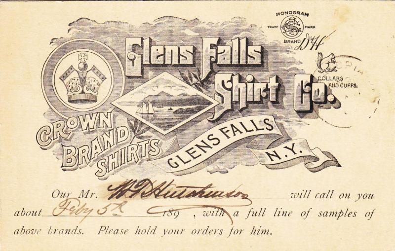 19XX, Advertising: Glen Falls Shirt Co., New York (10573)