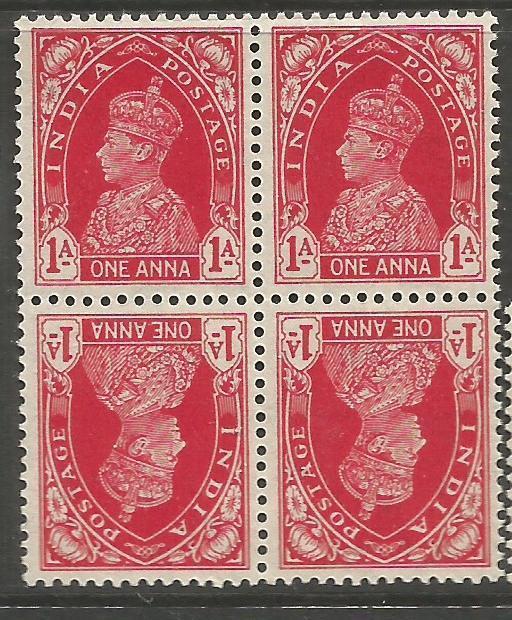 India SG 250a Block of 4 MOG (3cwp)