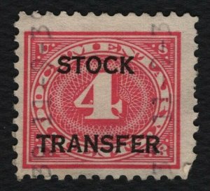 #RD3 4c Stock Transfer, Used [6] **ANY 5=FREE SHIPPING**