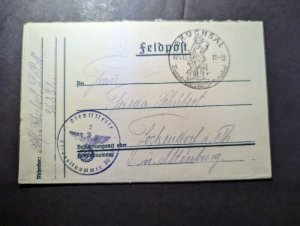 1943 Germany Feldpost Luftwaffe in Norway Cover Nr 36232 to Fockendorf Altenburg