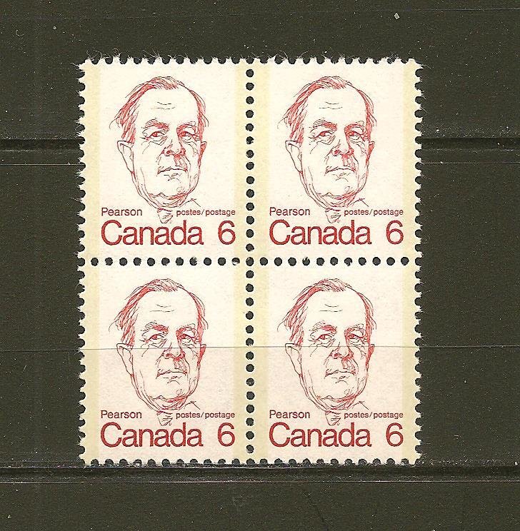 Canada 591 Lester B Pearson Block of 4 MNH