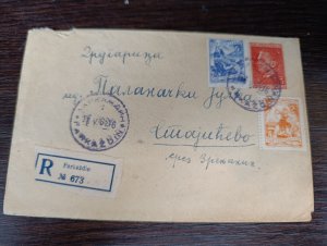 Yugoslavia 1951 Serbia, uprated 3 din. Tito stationery, Farkazdin to Stajicevo
