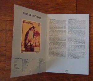 Botswana 1982 Birds Booklet includes MNH set and First Day Cover