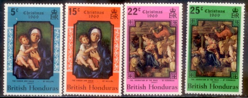 British Honduras 1969 SC# 247-50 Christmas MNH-OG E35