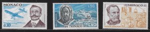 Monaco (1972) - Scott # 852- 854,   MH