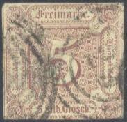 THURN & TAXIS 13 USED 1859 5sgr lilac CV $400.00