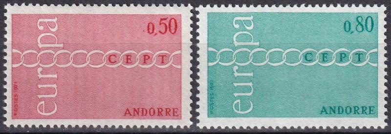 Andorra (Fr) #205-6 MNH CV $20.00