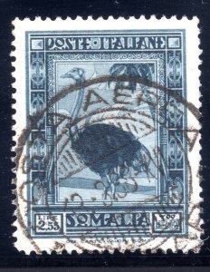 Somalia - Used 14 Toothed 2.55 Lire Ostrich