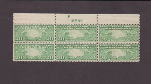 US, C9, MNH VF PLATE BLOCK