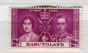 BASUTOLAND; 1937 early GVI Coronation issue fine Mint hinged 2d. value