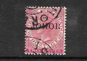 JOHORE 1884 2c QV FU SG 14  