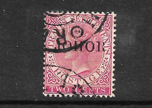 JOHORE 1884 2c QV FU SG 14  