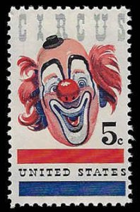 U.S. #1309 MNH; 5c Circus Clown (1966) (2)