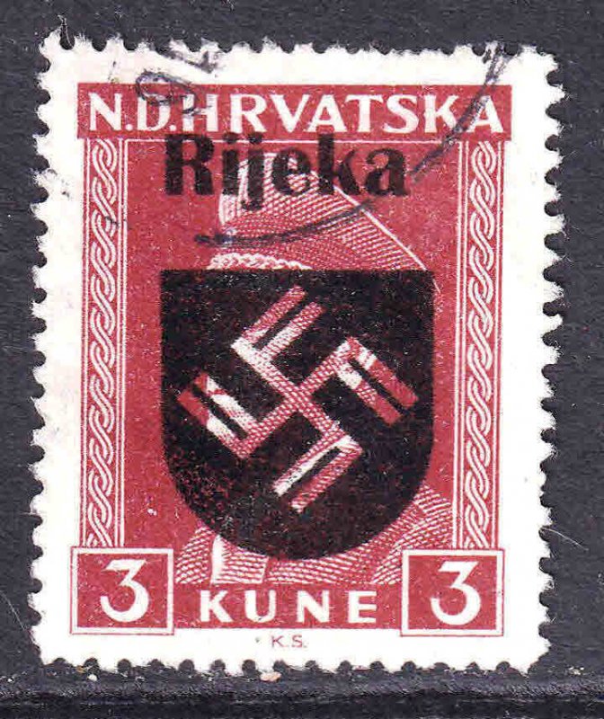 CROATIA 67 WW2 RIJEKA OVERPRINT CDS VF SOUND