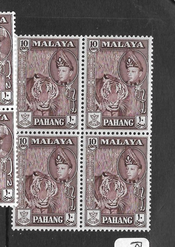 MALAYA PAHANG (P0102B) SULTAN 10C  SG  81 BL OF 4  MNH