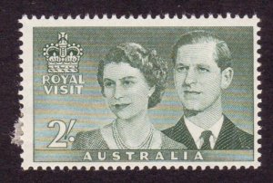 Australia 1954 Sc#269, SG#274 2 Shilling QEII Royal Visit UNUSED-Fine-OG-H.