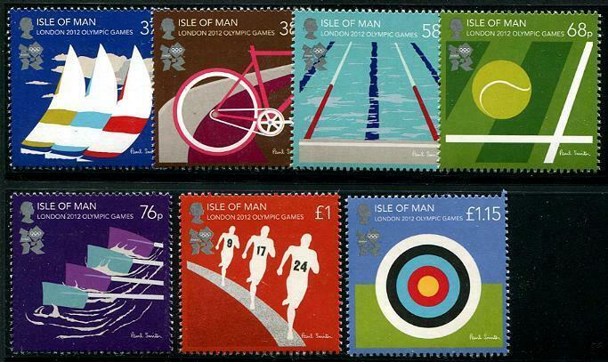 HERRICKSTAMP ISLE OF MAN Sc.# 1471-77 London 2012 Olympics Stamps